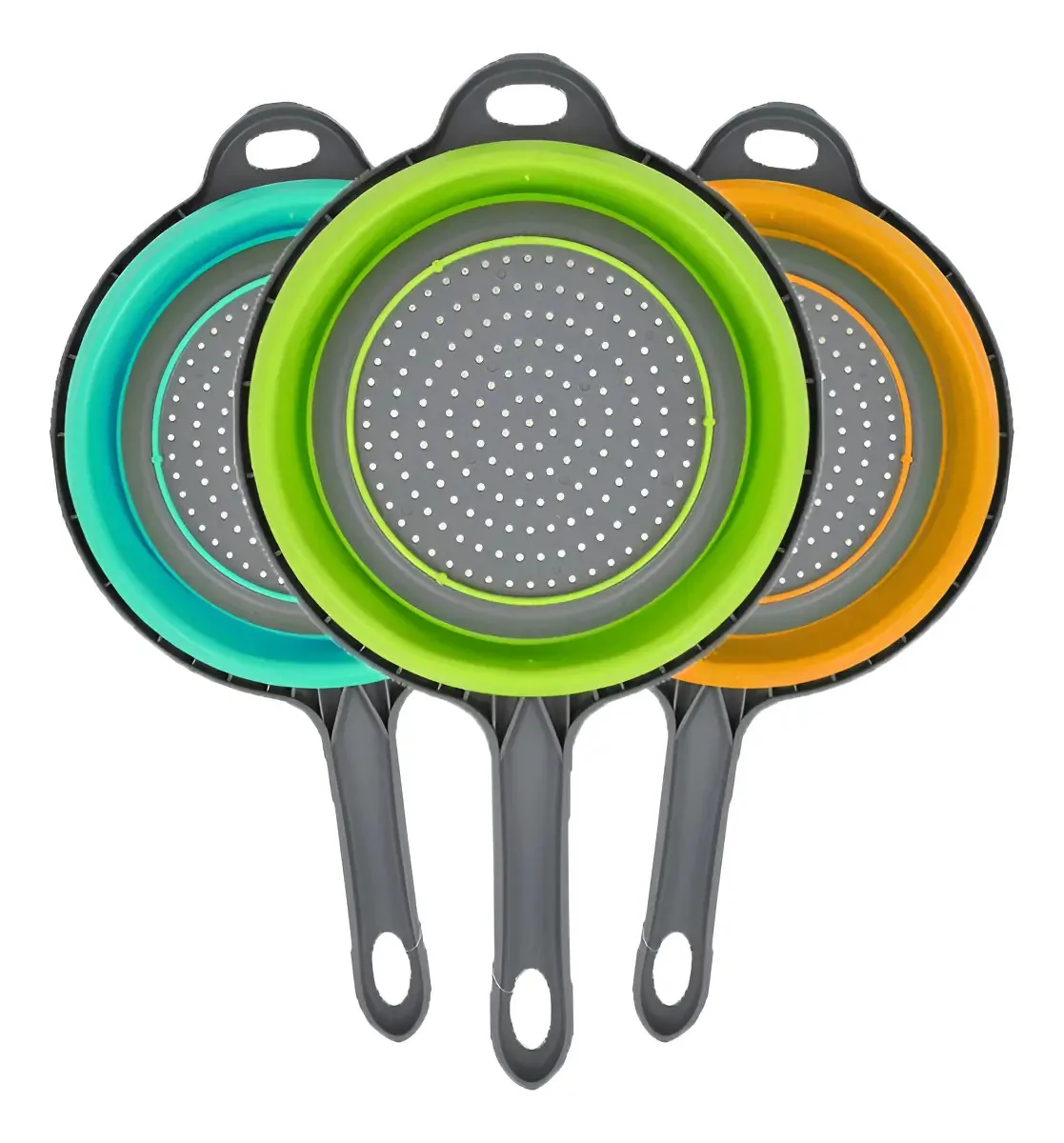 Escorredor De Silicone Dobrável Alimentos Macarrão 3x24x43cm