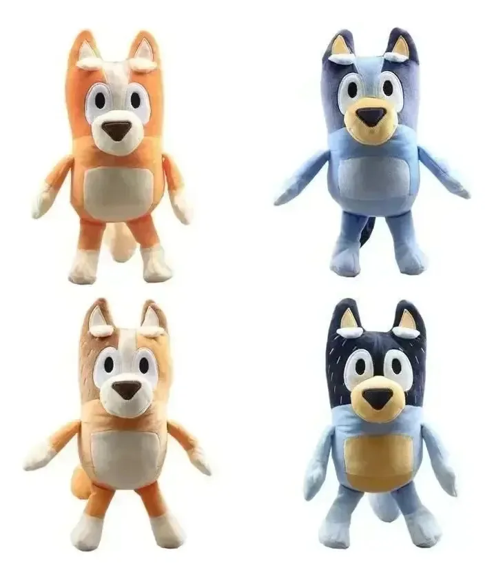 Kit Com 4 Pelúcias Família Bluey Personagens