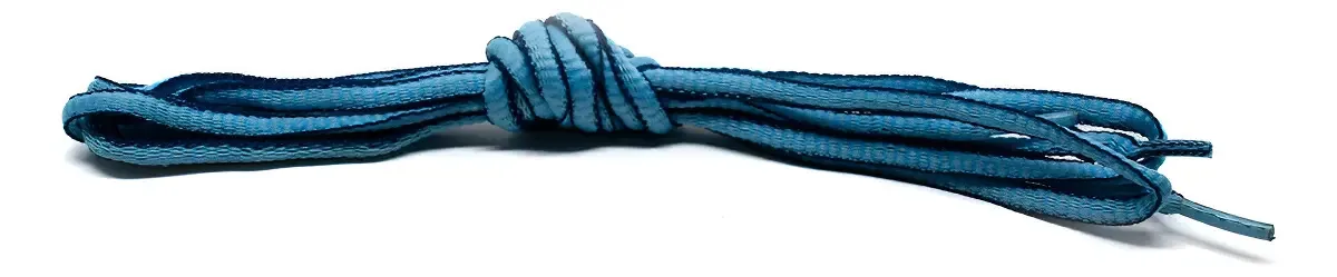 Cadarço Redondo Listras 105 Cm Cor Azul E Preto