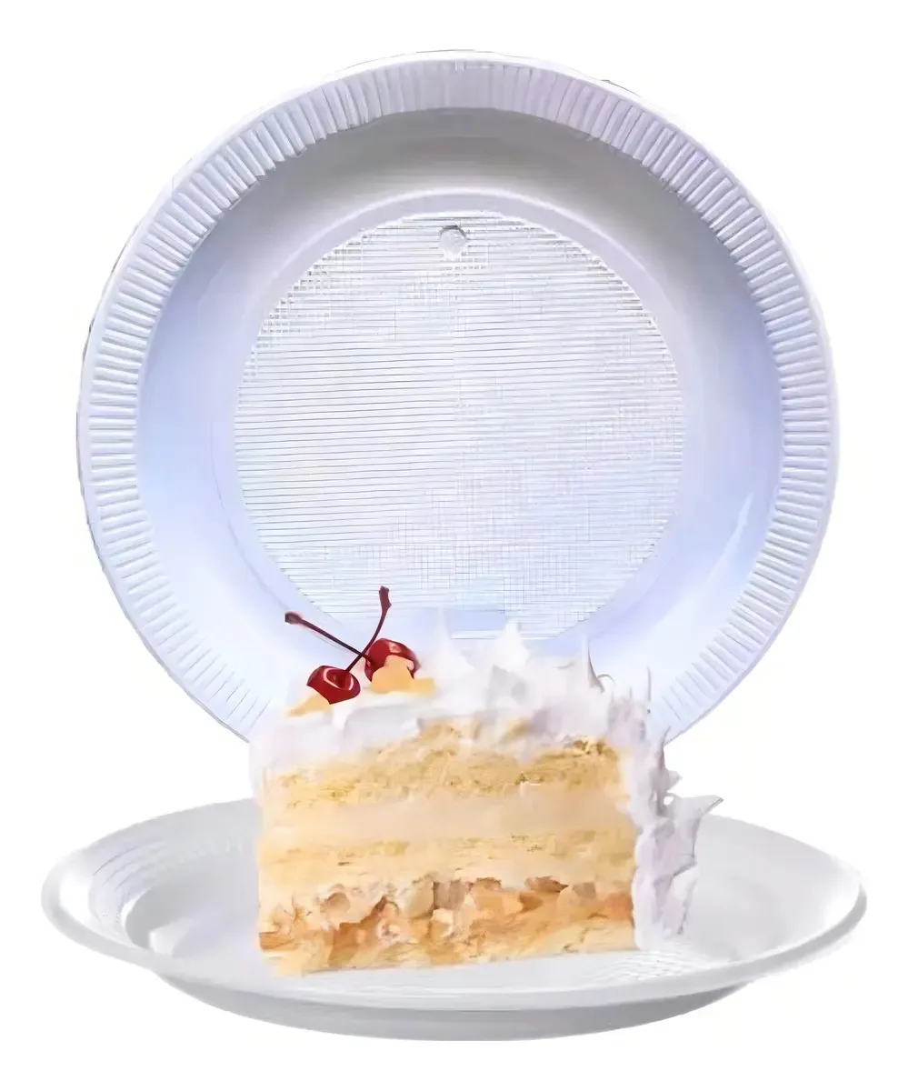 1000un Prato Pratinho Descartável Sobremesa/comida Raso 15cm