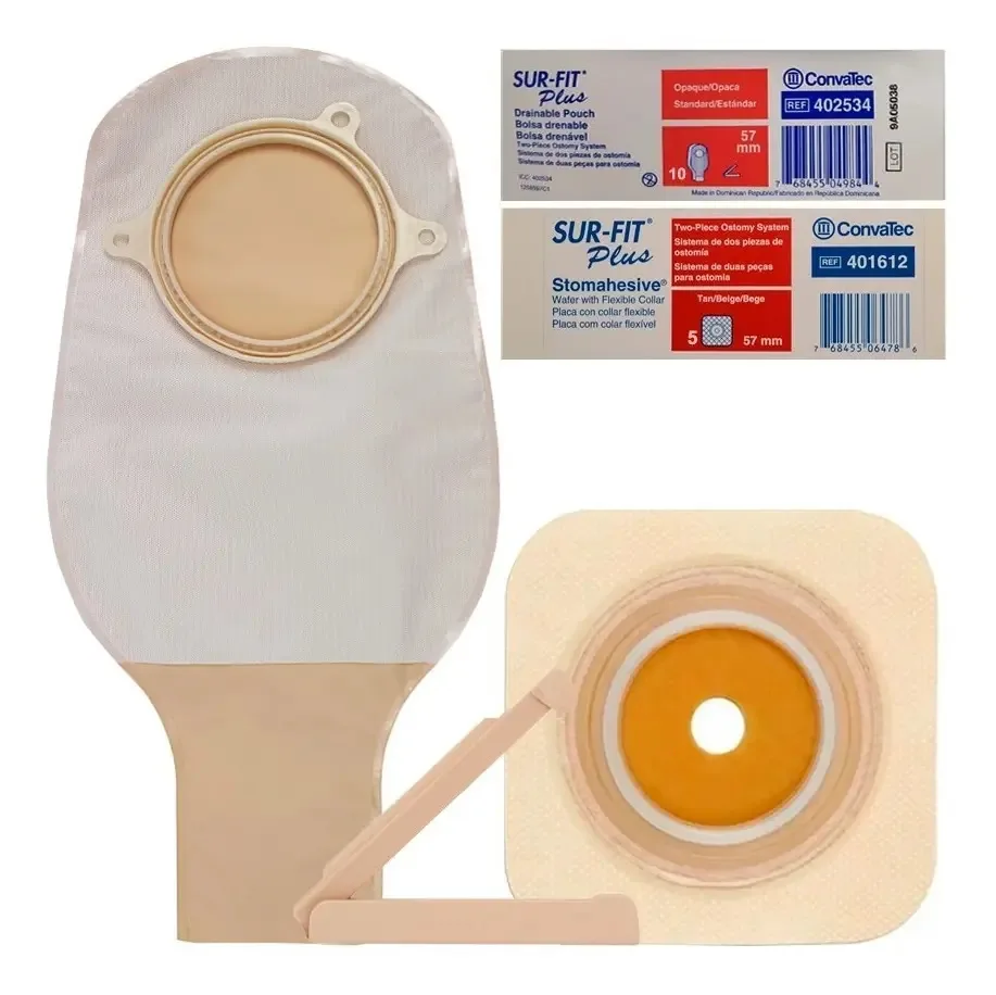 10 Bolsas De Colostomia 57mm + 5 Placas Micropore - Convatec
