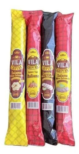 Kit 4 Salames: Italiano + Lombo + Frango Defumado + Nobre