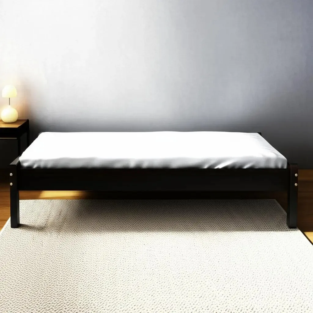 Cama Turca Solteiro Madeira Cor Preto