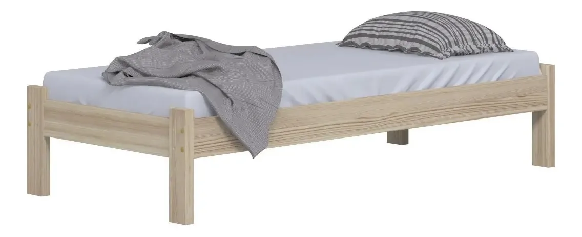 Cama Turca Solteiro Madeira Cor Natural