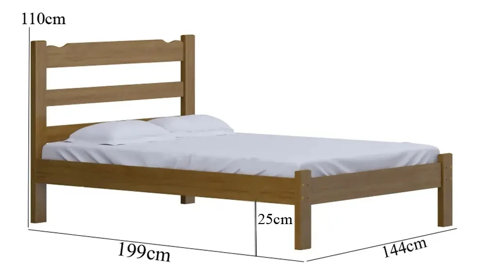 Cama Casal Madeira Cor Imbuia