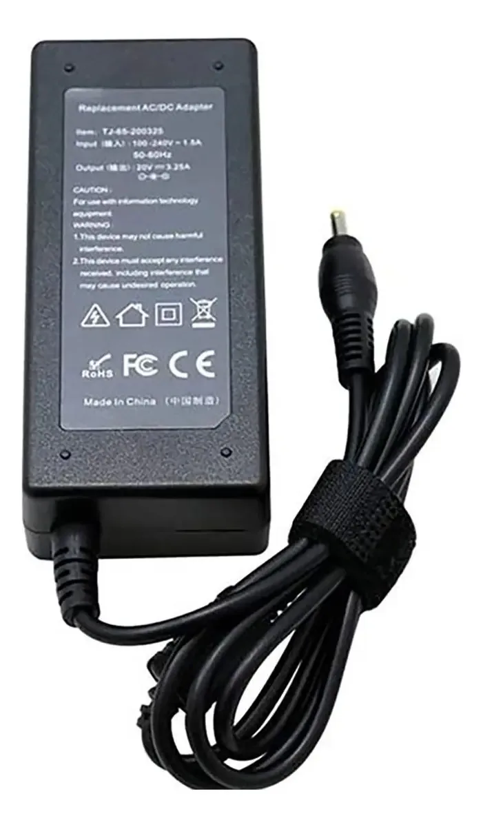 Carregador Lenovo Adlx65cdgu2a 20v 3.25a Preto
