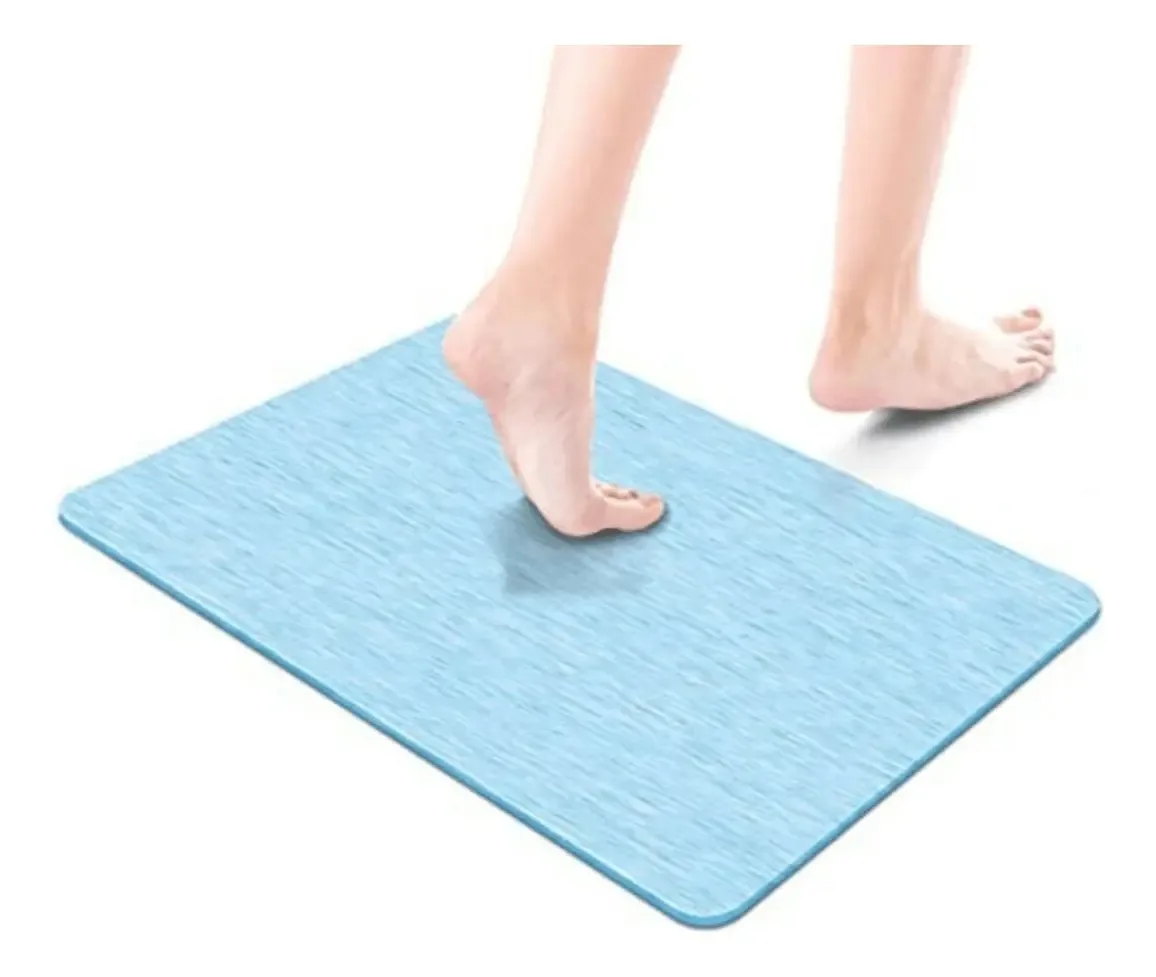 Tapete Antiderrapante Impermeavel Pedra Diatomacea 60x40cm Venicci Home