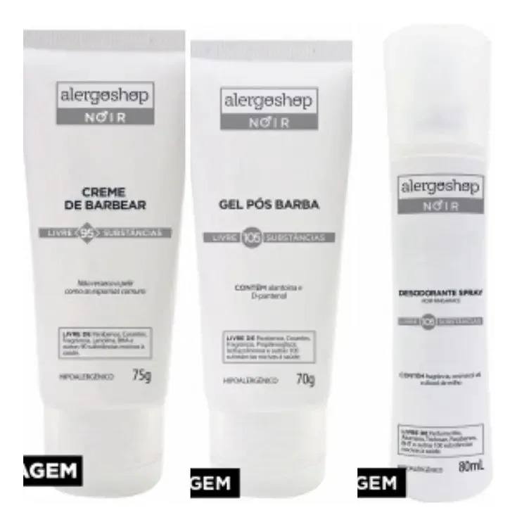 Antitranspirante em spray Alergoshop Spray Noir 80 ml pacote de 3 u