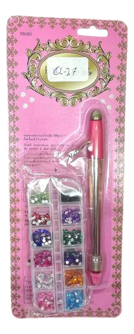 Caneta Pega Strass Clamak Cor Rosa