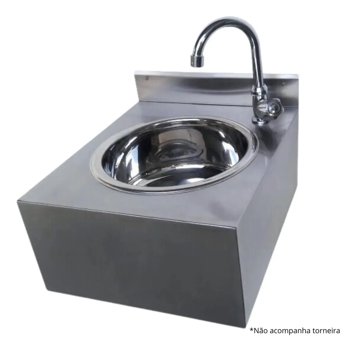 Pia Assepsia Aço Inox - Higiene E Praticidade - Com Torneira Inox