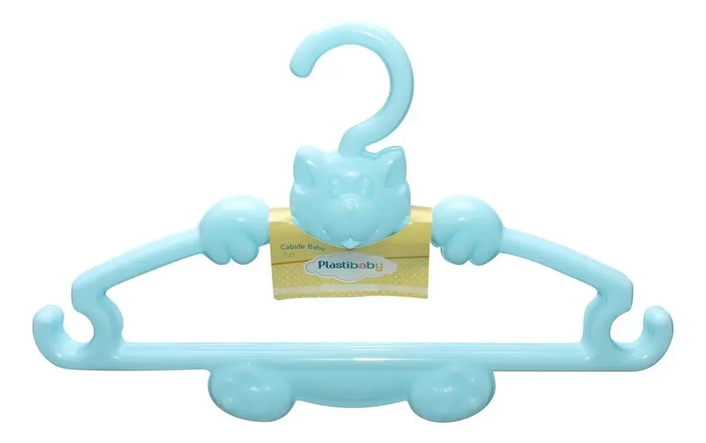 Kit 3 Cabides de Plástico para Roupas de Bebê Koala Baby Azul