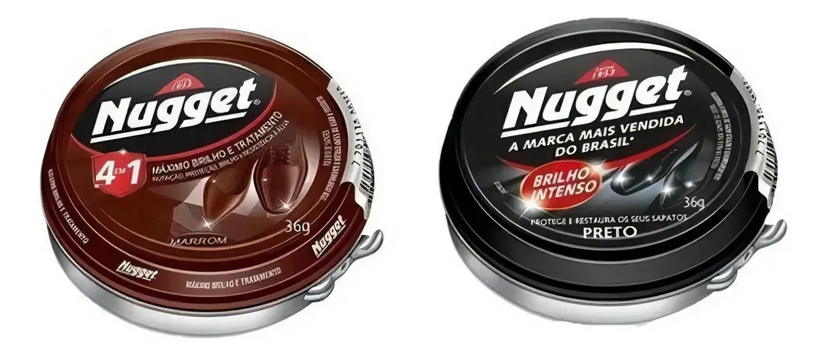 Kit Pasta Nugget Preto E Marrom Lata 36g
