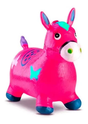 Cavalinho Upa Upa de Vinil Rosa da C&T para Crianças