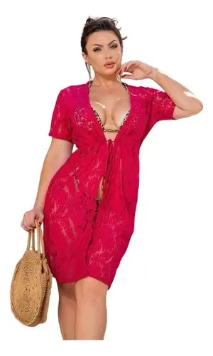 Saída De Praia Renda Faby Cor 6350 Tamanho Único