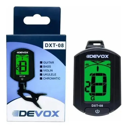 Afinador Cromático Devox DX-T08 de Pinça para Instrumentos de Corda