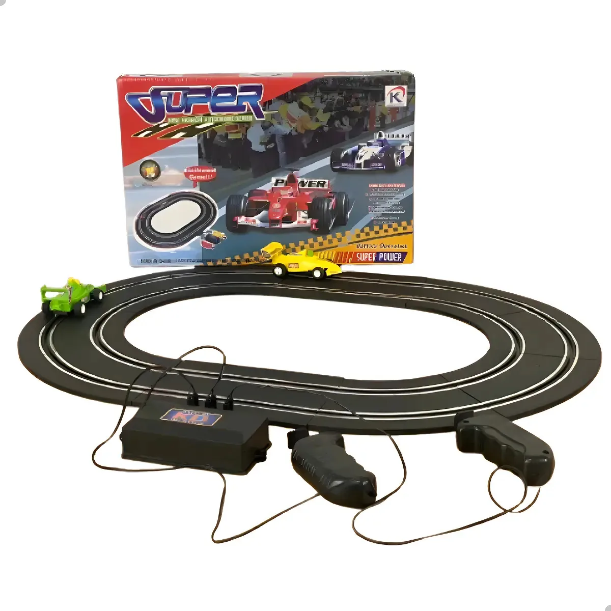 Autorama Pista Circuito Oval 2 Carrinhos Brinquedo Formula 1
