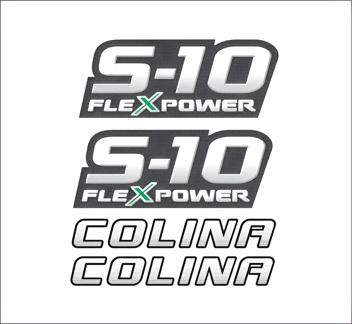 Kit Adesivos para Chevrolet S10 Flexpower Removível e à Prova d'Água