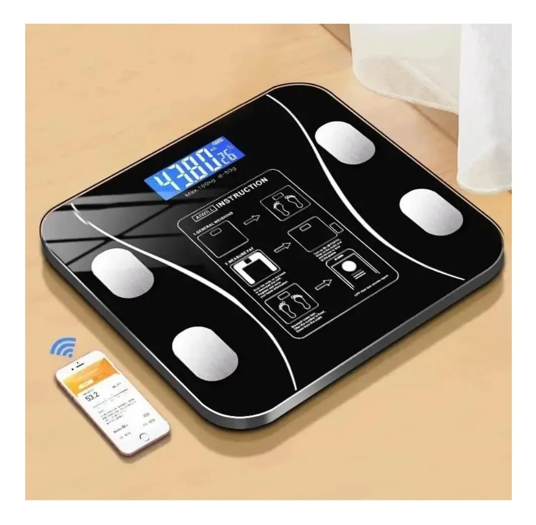 Balança Digital Corporal Bioimpedância Aplicativo Presente