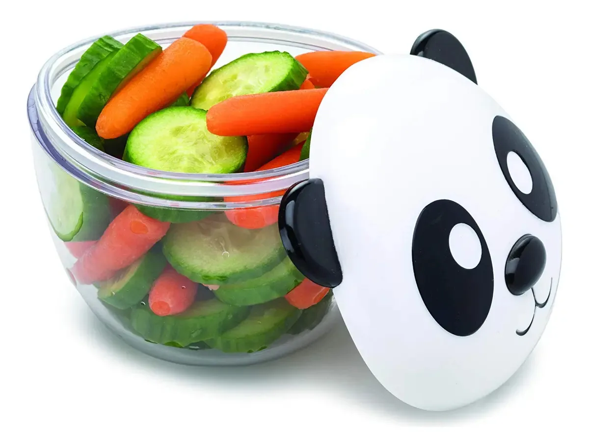 Recipientes Para Aperitivos Melii Animal Com Tampa, Armazenamento De Alimentos Para Bebês E Crianças, Panda
