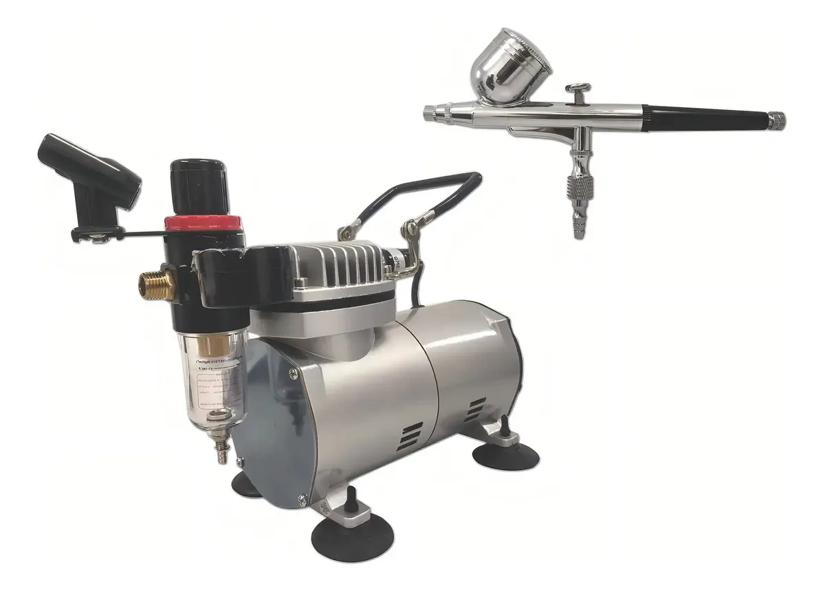 Compressor Ar Direto Aerografia + Aerógrafo 0,2mm Onetools