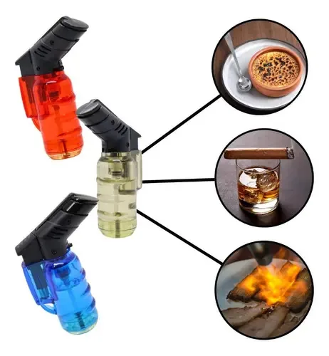 Kit 3 Mini Maçaricos Portátil Recarregável Ultra Chama Gás