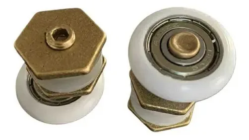 Roldana Excêntrica Gênesis Ferragens Latão Nylon Para Box Vidro 8mm