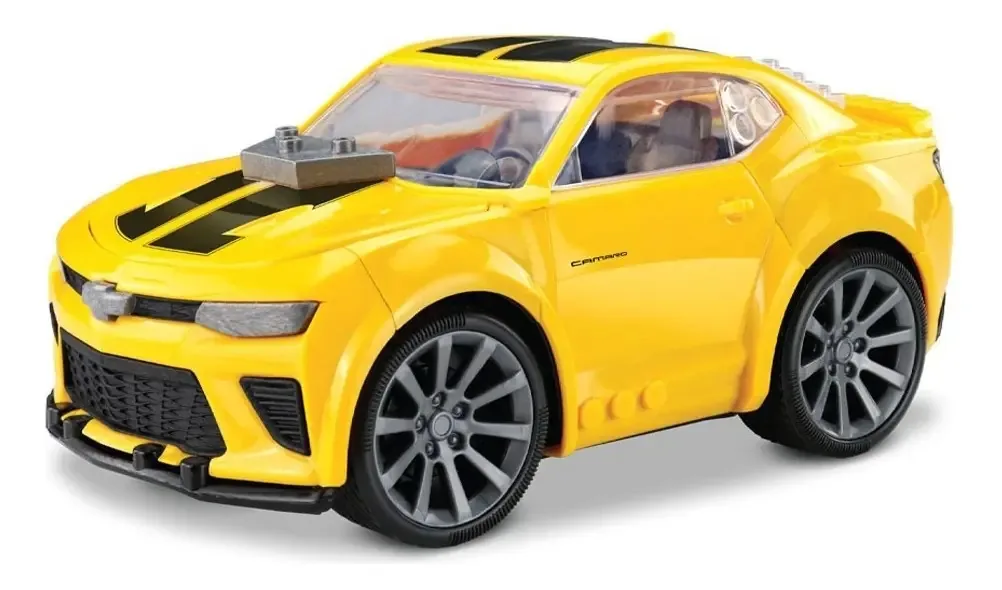 Brinquedo Montar Carrinho Camaro Amarelo Roma Brinquedos 35