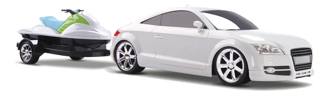 Carrinho Miniatura Brinquedo Mxt 2.0 E Jet-ski Infantil Roma Cor Branco