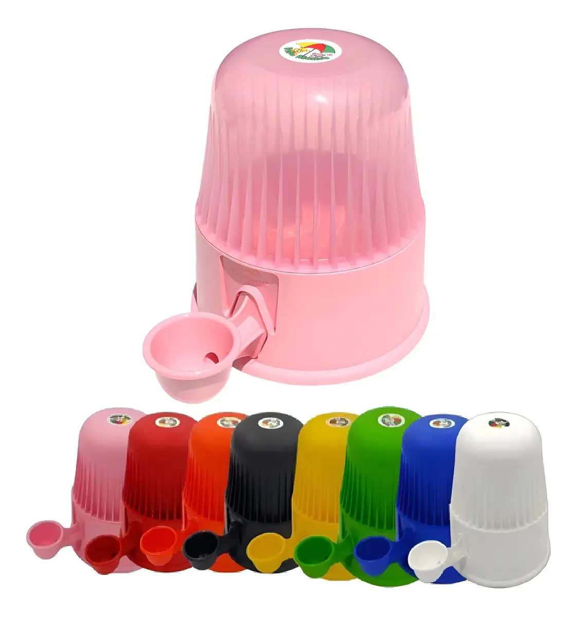 Bebedouro Para Pelos Longos Vida Mansa Shitzu Cães Pet Raça Cor Rosa/Transparente