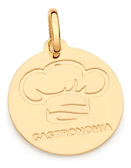 Pingente Rommanel Gastronomia Dourado Folheado a Ouro