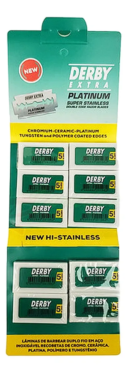 Lâmina De Barbear Derby Extra C50 Lâminas Original