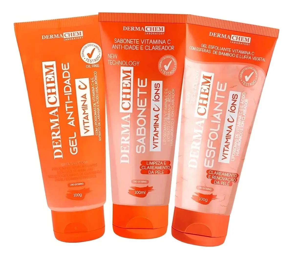 Kit Limpeza De Pele Cuidado Facial Vitamina C Completo