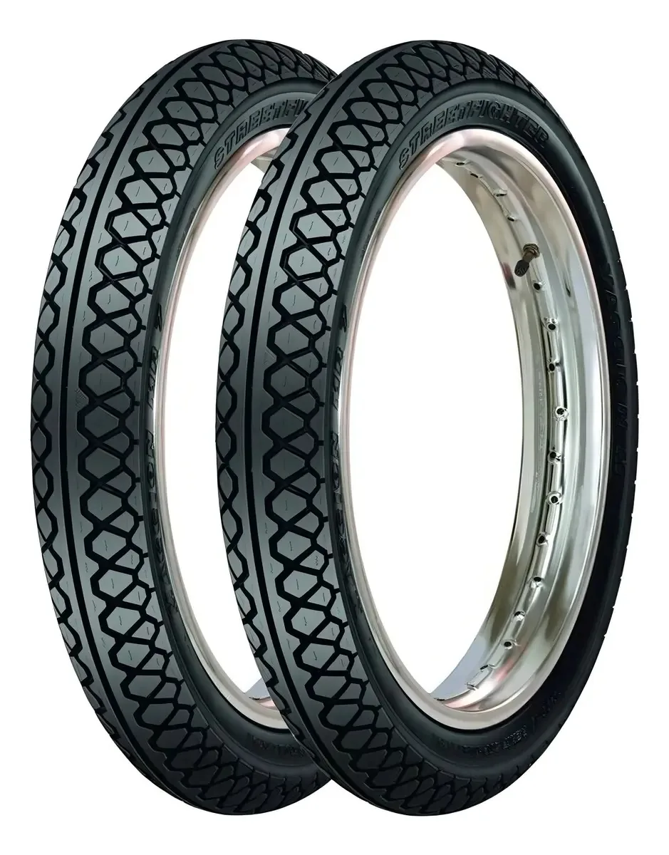 Maggion Motos Streetfighter Com Câmara De 60/100-17 33l X 2 Unidades
