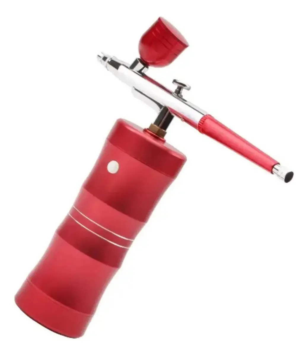 Mini Aerógrafo Usb Portátil Cabelo Maquiagem Pintura Bolos Cor Vermelho