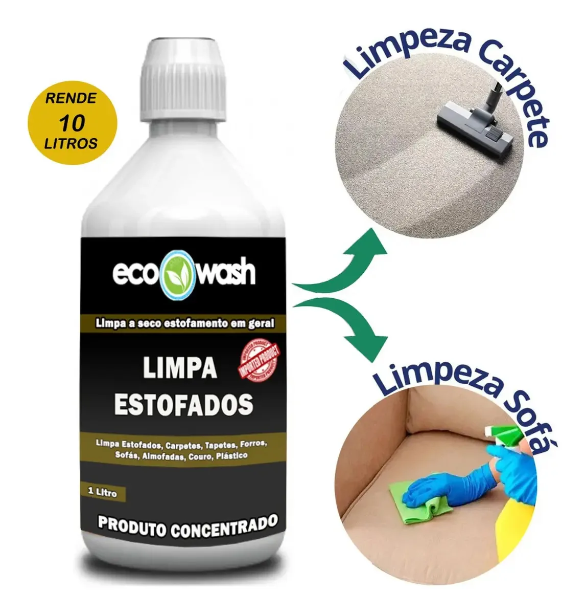 Detergente Para Lavagem A Seco De Sofá Estofados Faz 10l