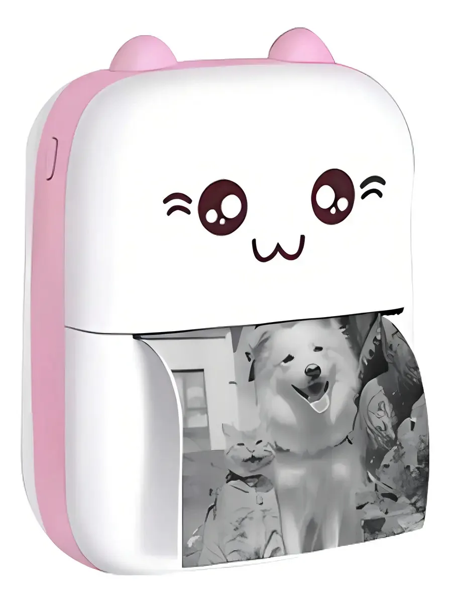 Mini Impressora Infantil Portátil Bluetooth Térmica Cor Rosa