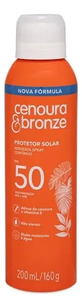 Protetor Solar Fps50 Cenoura & Bronze Spray 200ml