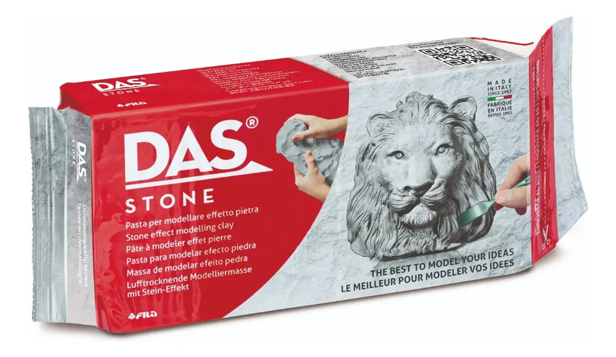 Massa De Modelar Stone 1kg - Das - Pedra Cinza