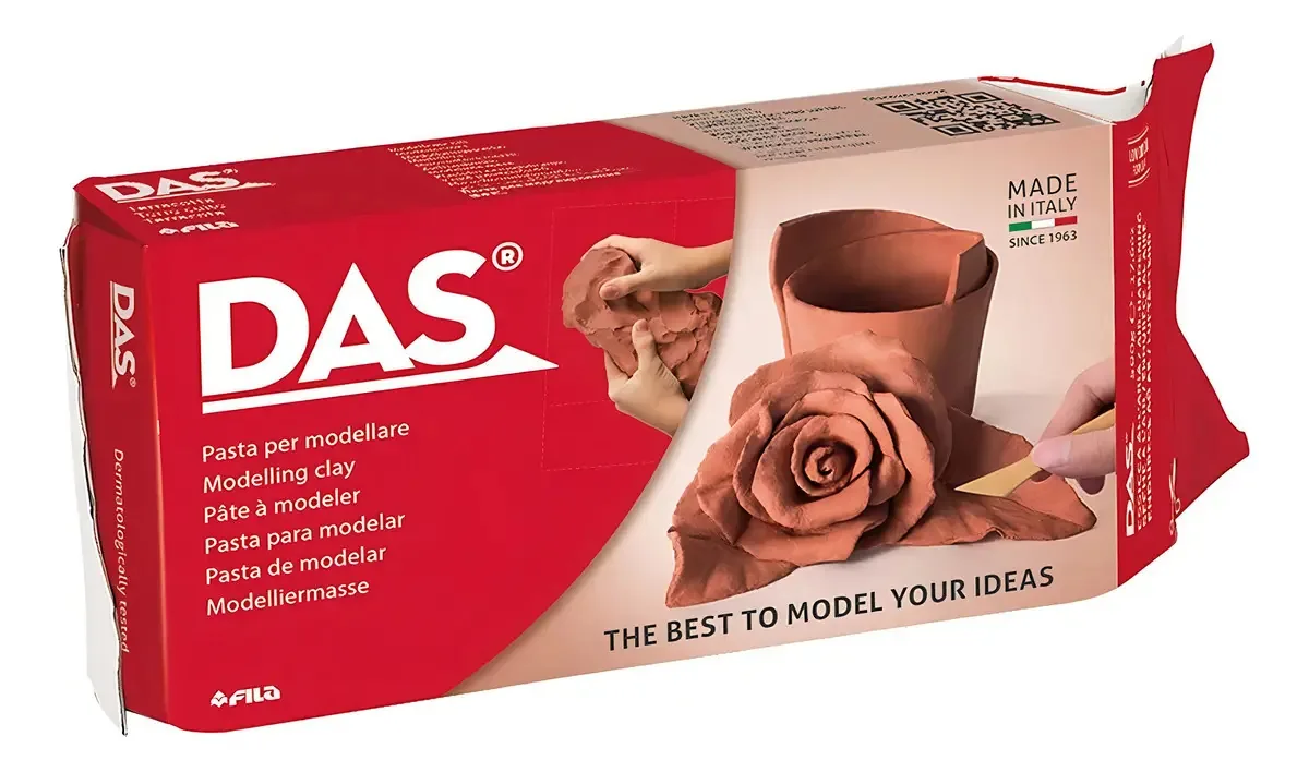 Massa de Modelar Suave Das 500g Cor Terracota