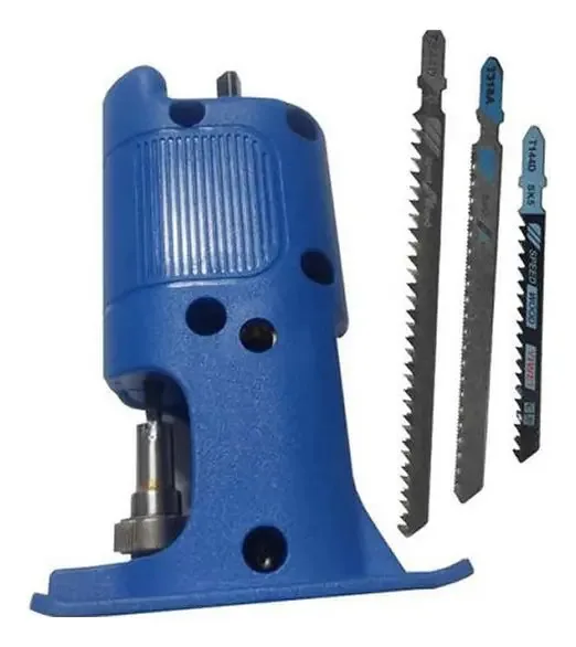 Serra Tico Tico Adaptador Furadeira Parafusadeira SA Tools 3 Lâminas