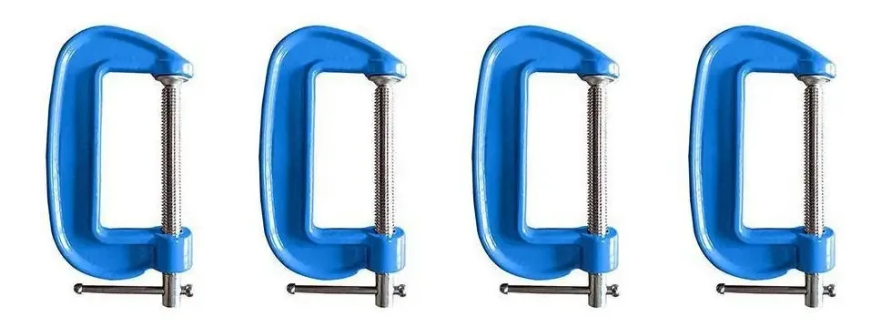 Kit 4 Grampos Sargento Tipo C Rayco de 4 Polegadas Para Fixação