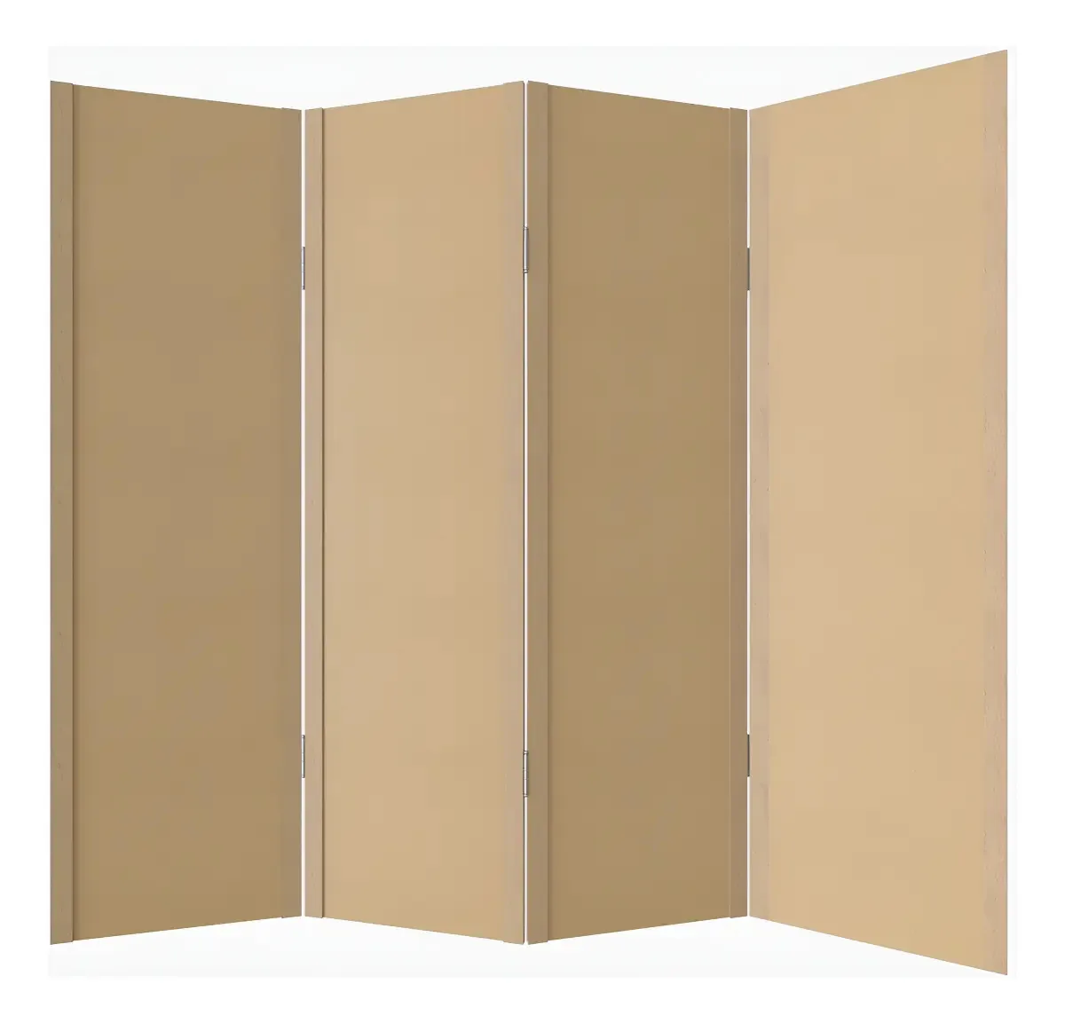Biombo Ripado 4 Folhas Em Mdf Cru Mod 02 Liso