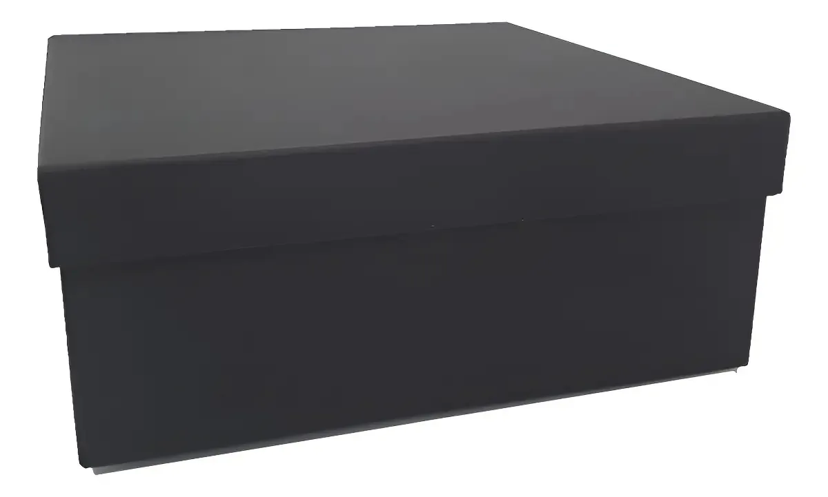 Caixa De Presente 30x30x10 Preta Cartonada Dobravel Preto