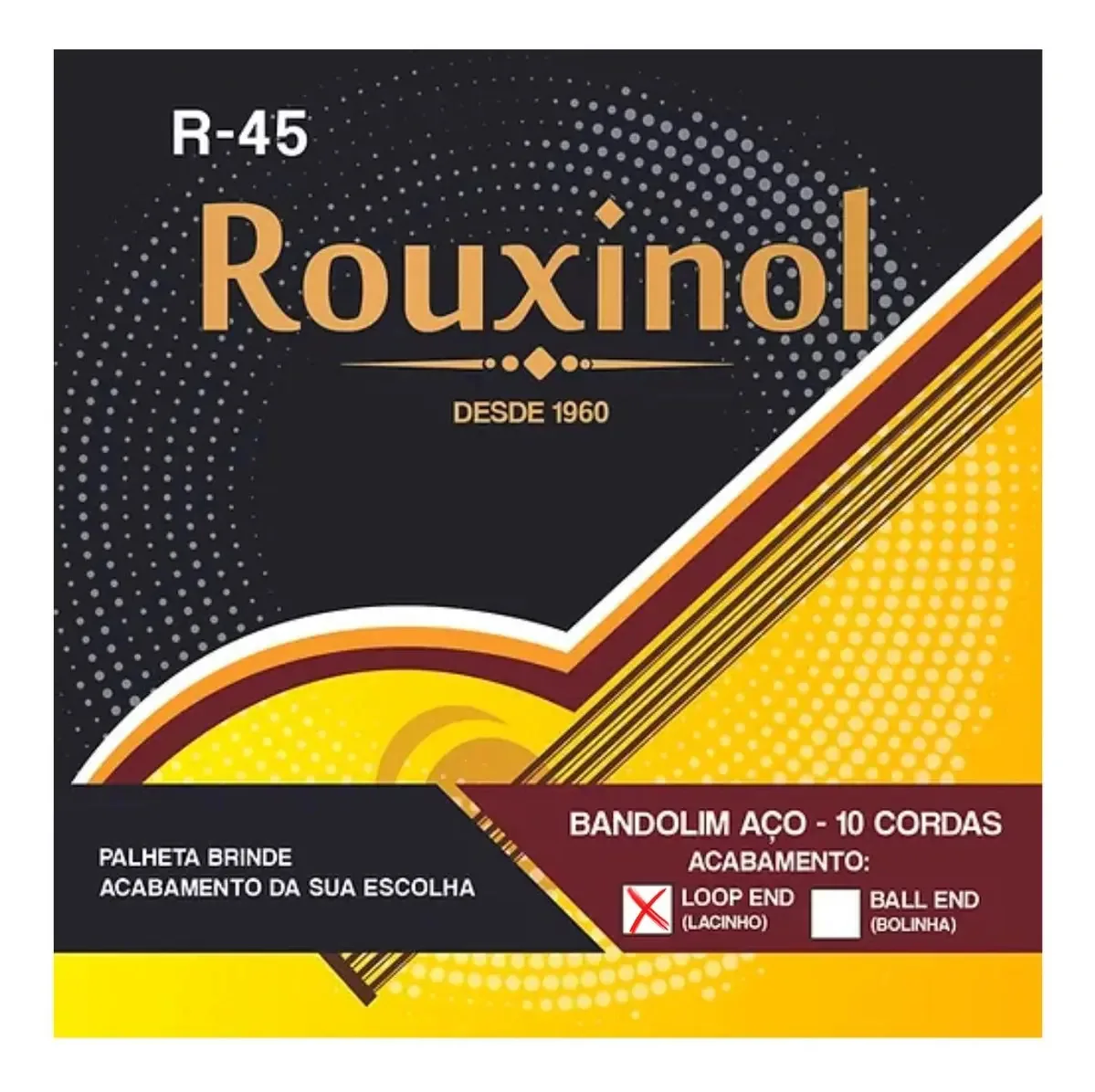 Kit 3 Encordoamento Bandolim 10 Cordas Rouxinol Laço Clássico R45