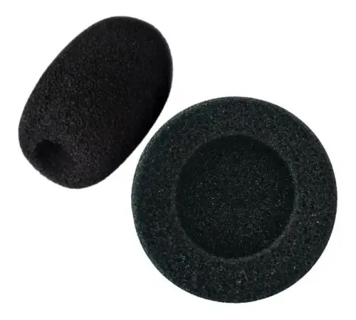 Kit Espuma P/headset E Espuma Microfone Intelbrás 10 De Cada Cor Preto