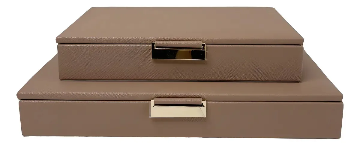 Porta Jóias Caixa Organizadora Decorativas Kit Dupla Luxo