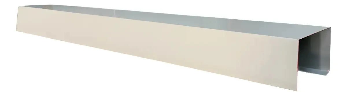 Capa 40cm Galvanizada Branca Para Esconder Cano 25cmx28cm