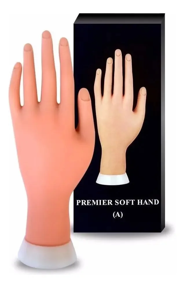 Mão Treino Manicure Unha Acrigel Porcelana Fibra Uv Led
