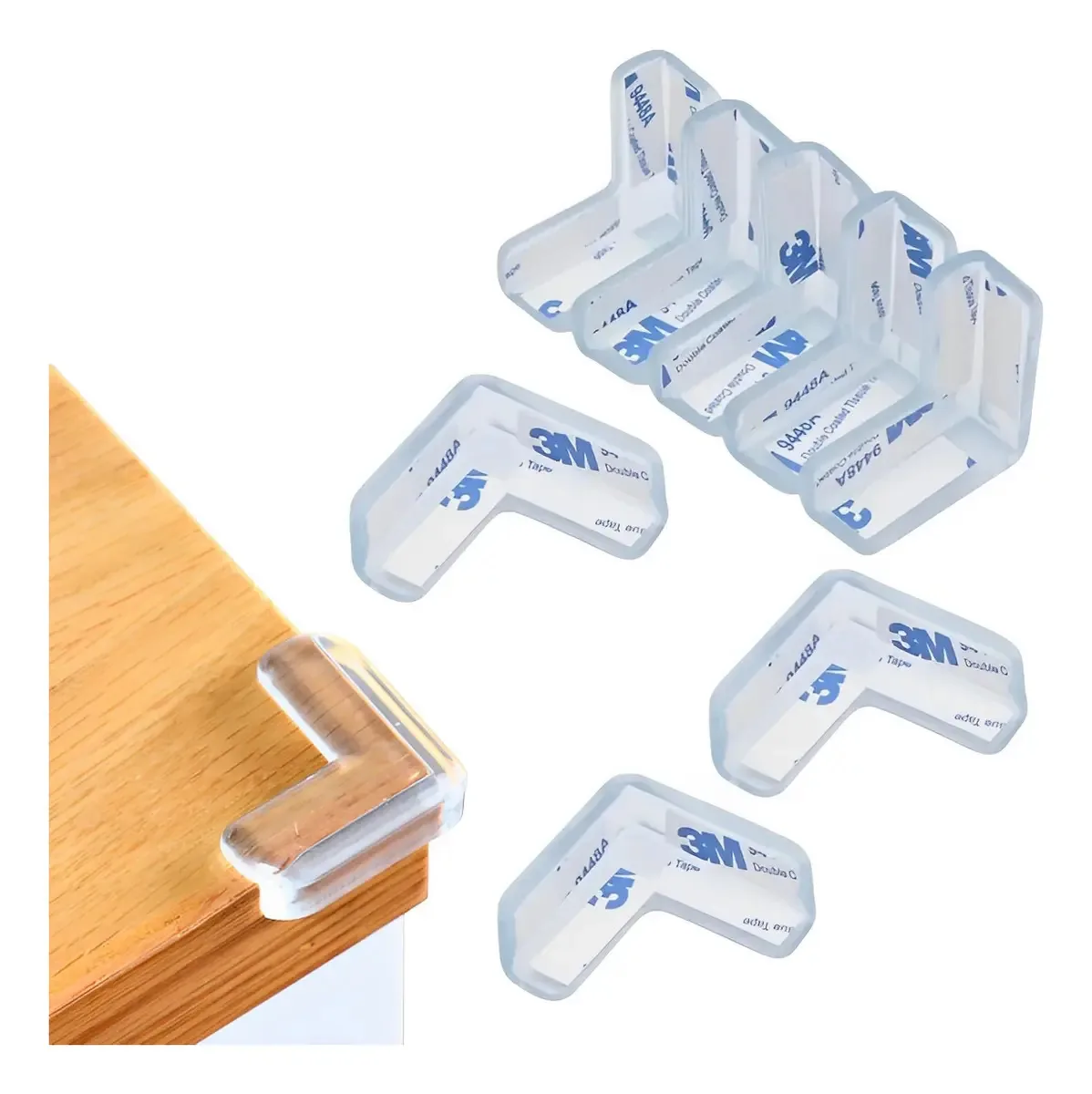 Cantoneira De Proteção Para Mesa Móveis Cantos Afiados 20 Un Cor Protetor de quina transparente