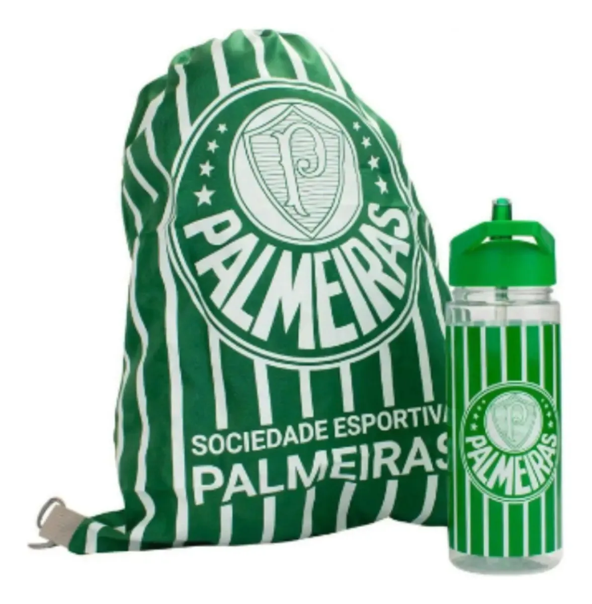 Garrafa Squeeze 450ml + Mochila Palmeiras